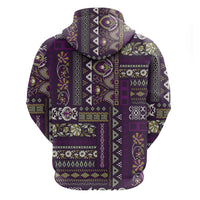 Persian Patchwork Pattern Hoodie Unique Purple - Wonder Print Shop
