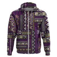 Persian Patchwork Pattern Hoodie Unique Purple - Wonder Print Shop