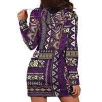 Persian Patchwork Pattern Hoodie Dress Unique Purple - Wonder Print Shop