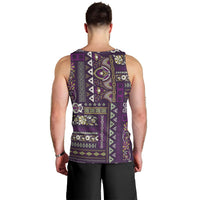 Persian Patchwork Pattern Men Tank Top Unique Purple - Wonder Print Shop