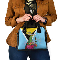 Saint Lucia Independence Day Shoulder Handbag Tropical Amazona Versicolor - Wonder Print Shop