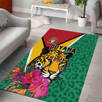 Guyana Area Rug Jaguar Tropical Flowers