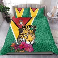 Guyana Bedding Set Jaguar Tropical Flowers