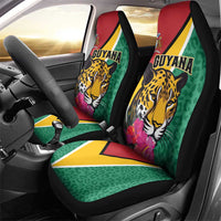 Guyana Car Seat Cover Jaguar Tropical Flowers
