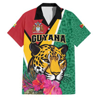 Personalized Guyana Family Matching Mermaid Dress and Hawaiian Shirt Jaguar Tropical Flowers