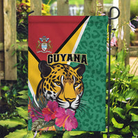 Guyana Garden Flag Jaguar Tropical Flowers