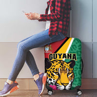 Guyana Luggage Cover Jaguar Tropical Flowers