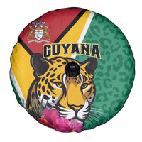 Guyana Spare Tire Cover Jaguar Tropical Flowers - Wonder Print Shop