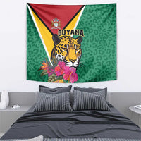 Guyana Tapestry Jaguar Tropical Flowers - Wonder Print Shop