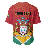 Personalized Guyana 55th Republic Anniversary Baseball Jersey Flag Style
