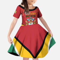 Personalized Guyana 55th Republic Anniversary Family Matching Long Sleeve Bodycon Dress and Hawaiian Shirt Flag Style