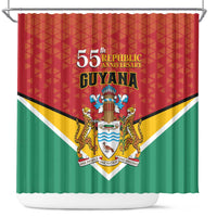 Guyana 55th Republic Anniversary Shower Curtain Flag Style - Wonder Print Shop