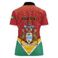 Personalized Guyana 55th Republic Anniversary Women Polo Shirt Flag Style - Wonder Print Shop