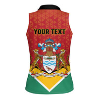 Personalized Guyana 55th Republic Anniversary Women Sleeveless Polo Shirt Flag Style - Wonder Print Shop