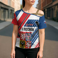 Custom Hockey 2026 Czech Republic Cross Shoulder Shirt Team Czechia Go Champions - Wonder Print Shop