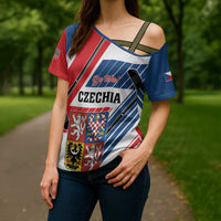 Custom Hockey 2026 Czech Republic Cross Shoulder Shirt Team Czechia Go Champions - Wonder Print Shop