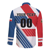 Custom Hockey 2026 Czech Republic Long Sleeve Button Shirt Team Czechia Go Champions - Wonder Print Shop