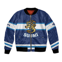 Custom Hockey 2026 Finland Bomber Jacket Finnish Leijonat Champions - Wonder Print Shop