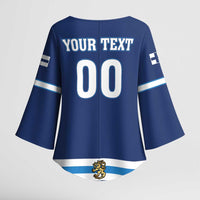 Custom Hockey 2026 Finland Kimono Sleeve Blouse Finnish Leijonat Champions - Wonder Print Shop