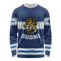 Custom Hockey 2026 Finland Long Sleeve Shirt Finnish Leijonat Champions - Wonder Print Shop