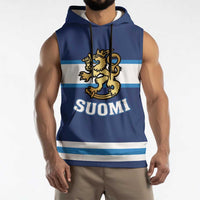 Custom Hockey 2026 Finland Sleeveless Hoodie Finnish Leijonat Champions - Wonder Print Shop
