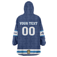 Custom Hockey 2026 Finland Wearable Blanket Hoodie Finnish Leijonat Champions - Wonder Print Shop