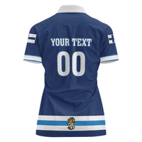 Custom Hockey 2026 Finland Women Polo Shirt Finnish Leijonat Champions - Wonder Print Shop