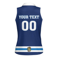 Custom Hockey 2026 Finland Women Sleeveless Polo Shirt Finnish Leijonat Champions - Wonder Print Shop