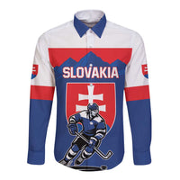 Custom Hockey 2026 Slovakia Long Sleeve Button Shirt Nasi Chlapci Go Champions - Wonder Print Shop