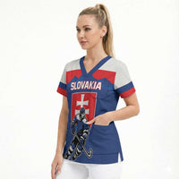 Custom Hockey 2026 Slovakia Scrub Top Nasi Chlapci Go Champions - Wonder Print Shop