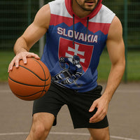 Custom Hockey 2026 Slovakia Sleeveless Hoodie Nasi Chlapci Go Champions - Wonder Print Shop