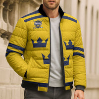 Custom Hockey 2026 Sweden Bomber Puffer Jacket Tre Kronor Go Champions - Wonder Print Shop