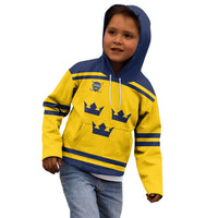 Custom Hockey 2026 Sweden Kid Hoodie Tre Kronor Go Champions - Wonder Print Shop