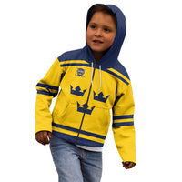 Custom Hockey 2026 Sweden Kid Hoodie Tre Kronor Go Champions - Wonder Print Shop