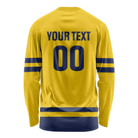 Custom Hockey 2026 Sweden Long Sleeve Shirt Tre Kronor Go Champions - Wonder Print Shop