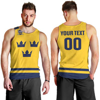 Custom Hockey 2026 Sweden Men Tank Top Tre Kronor Go Champions - Wonder Print Shop