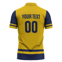Custom Hockey 2026 Sweden Zipper Polo Shirt Tre Kronor Go Champions - Wonder Print Shop