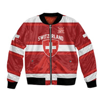 Custom Hockey 2026 Switzerland Bomber Jacket Go Champions La Nati - Wonder Print Shop