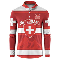 Custom Hockey 2026 Switzerland Button Sweatshirt Go Champions La Nati - Wonder Print Shop