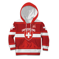 Custom Hockey 2026 Switzerland Kid Hoodie Go Champions La Nati - Wonder Print Shop