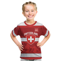 Custom Hockey 2026 Switzerland Kid T Shirt Go Champions La Nati - Wonder Print Shop