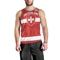 Custom Hockey 2026 Switzerland Men Tank Top Go Champions La Nati - Wonder Print Shop