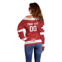 Custom Hockey 2026 Switzerland Off Shoulder Sweater Go Champions La Nati - Wonder Print Shop