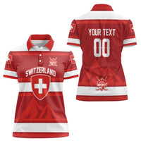 Custom Hockey 2026 Switzerland Women Polo Shirt Go Champions La Nati - Wonder Print Shop