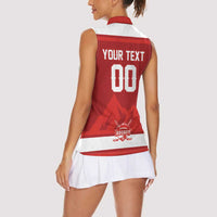 Custom Hockey 2026 Switzerland Women Sleeveless Polo Shirt Go Champions La Nati - Wonder Print Shop