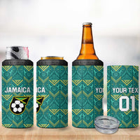 Custom Jamaica Football 4 in 1 Can Cooler Tumbler We Believe Reggae Boyz