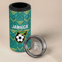 Custom Jamaica Football 4 in 1 Can Cooler Tumbler We Believe Reggae Boyz