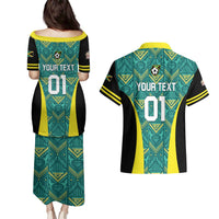 Custom Jamaica Football Couples Matching Puletasi and Hawaiian Shirt We Believe Reggae Boyz