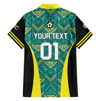 Custom Jamaica Football Family Matching Long Sleeve Bodycon Dress and Hawaiian Shirt We Believe Reggae Boyz