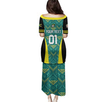 Custom Jamaica Football Family Matching Puletasi and Hawaiian Shirt We Believe Reggae Boyz